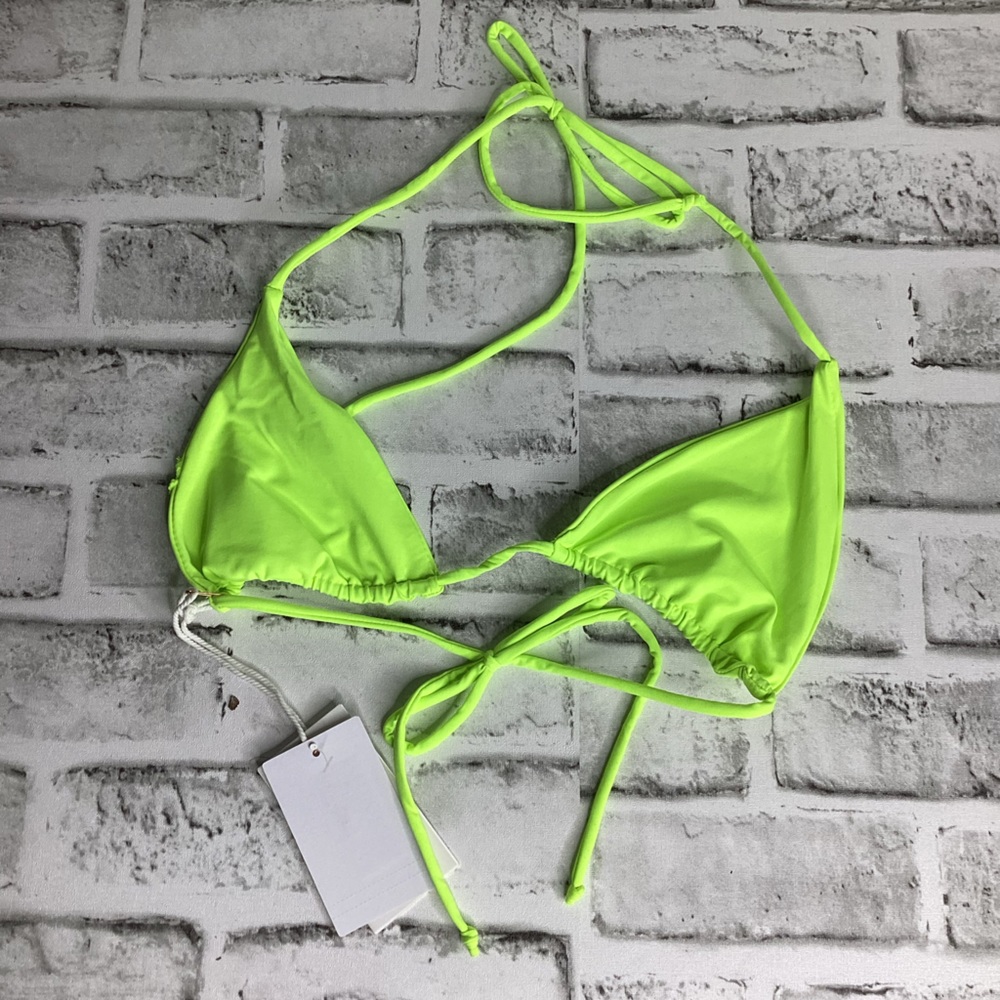 Good America Tiny Ties Triangle Bikini Top size 0
